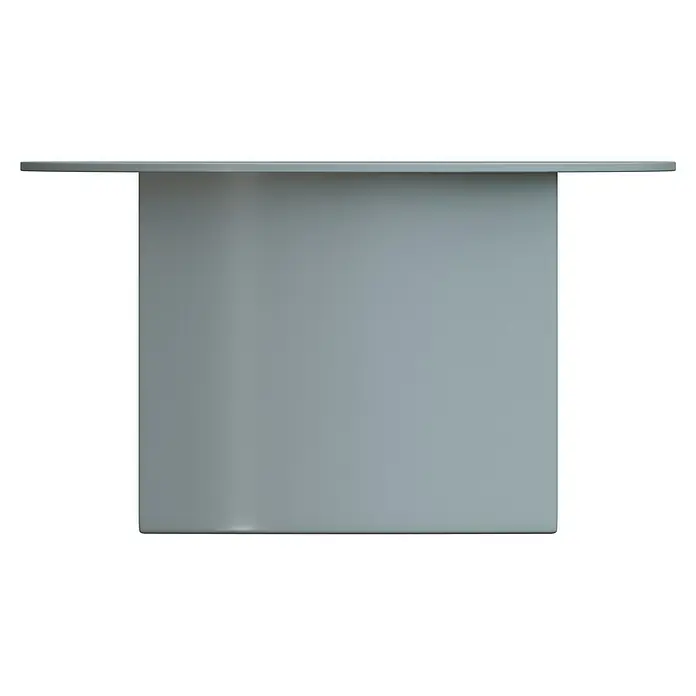 D-Line Kabelkanal-Zubehörkit - Weiß, Passend für: D-Line Kabelkanal 20 x 10 mm - Nahaufnahme einer grauen Küchentheke, die ein schlichtes und modernes Design mit klarer Linienführung aufweist und eine elegante Ästhetik vermittelt.