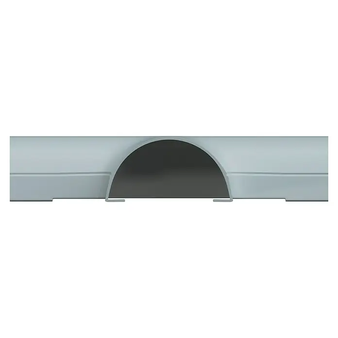 D-Line Kabelkanal-Zubehörkit - Weiß, Passend für: D-Line Kabelkanal 20 x 10 mm - Nahaufnahme einer modernen, grauen Duschwanne, die durch ihr schlichtes Design und die klare Linienführung besticht. Perfekt für jedes Badezimmer.