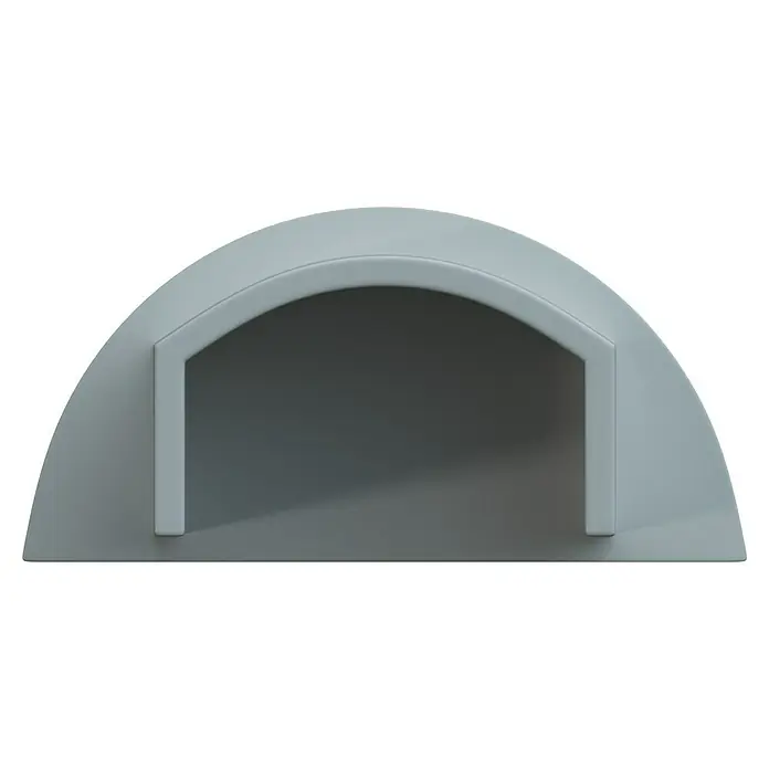 D-Line Kabelkanal-Zubehörkit - Weiß, Passend für: D-Line Kabelkanal 20 x 10 mm - Eine minimalistische, graue Katzenhöhle in Form eines halben Bogens mit einem stabilen Rahmen, die einen sicheren und bequemen Rückzugsort bietet.