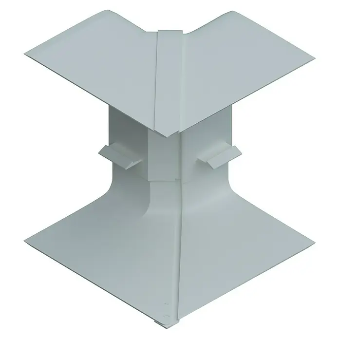 Inneneck-Profil - Passend für: Brüstungskanal BR 70 x 130 mm, Reinweiß - Dachanschlusswinkel aus weißem Metall für sichere Dachabdichtung und zuverlässigen Schutz vor Witterungseinflüssen.