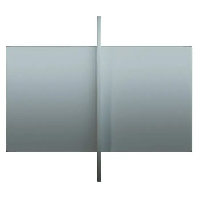 D-Line Kabelkanal-Zubehörkit - Weiß, Passend für: D-Line Kabelkanal 20 x 10 mm - Die Aufnahme zeigt ein minimalistisches, rechteckiges Paneel in einem eleganten Design, ideal für moderne Inneneinrichtungen.