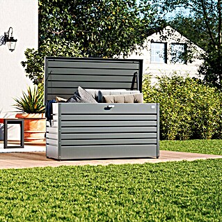 Biohort Gartenbox FreizeitBox 130 (L x B x H: 134 x 62 x 71 cm, Quarzgrau, Stahl)