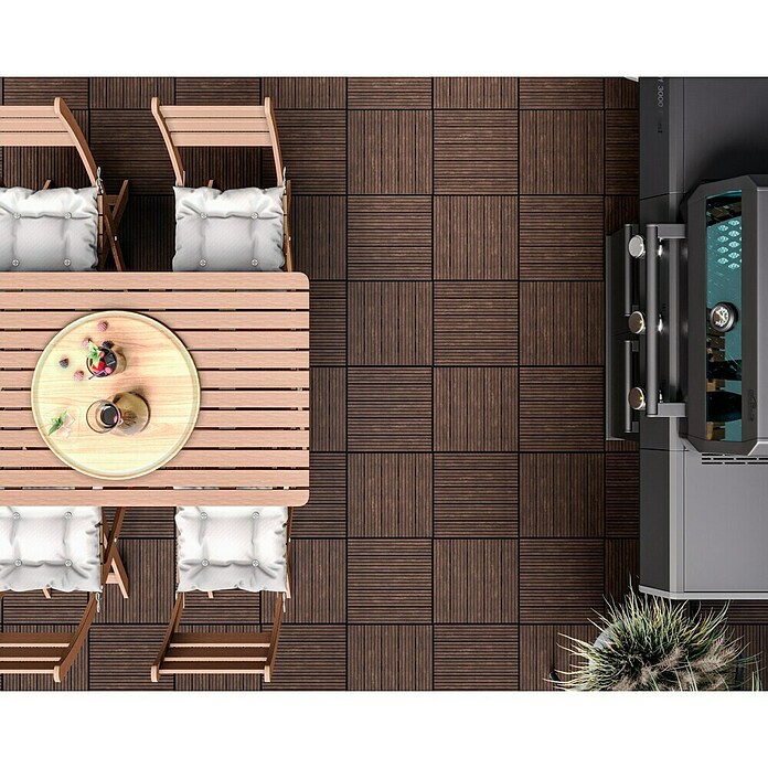 Klickfliese Cosmopolitan (Kunststoff, 30 x 30 x 1,5 cm, Coffee, 6 Stk.) | BAUHAUS