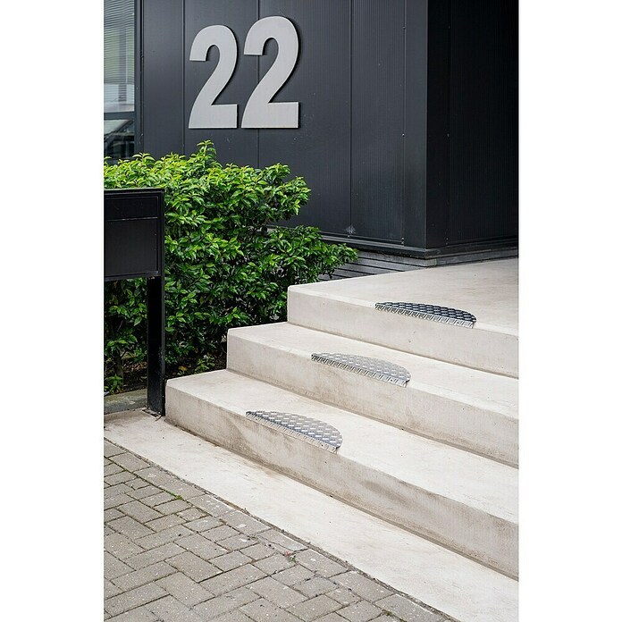 Hamat Trapmat Steel - Set (17,5 x 60 cm, Aluminium, Zilver) | BAUHAUS