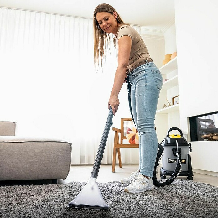 PowerPlus Aspirador en seco y húmedo eléctrico POWX326 (1.600 W, Volumen de recipiente: 20 l, Con bolsa) | BAUHAUS