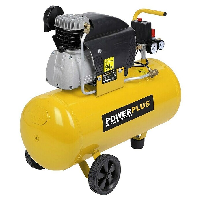 PowerPlus Compresor POWX1760 (1.500 W, Presión máx.: 8 bar, 50 l, Lubricación: Sin) | BAUHAUS