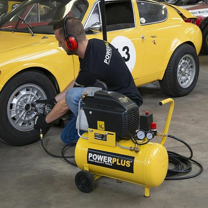 PowerPlus Compresor POWX1760 (1.500 W, Presión máx.: 8 bar, 50 l, Lubricación: Sin) | BAUHAUS