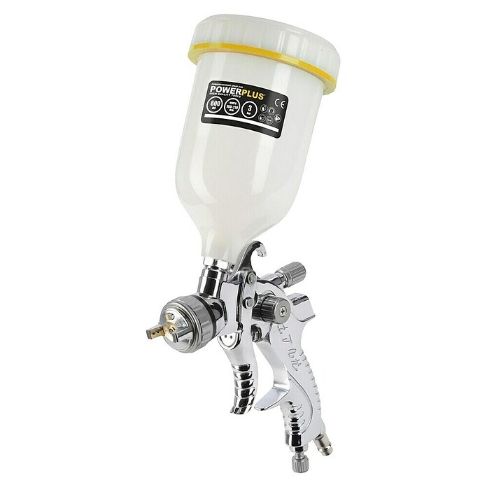 PowerPlus Pistola de pintura neumática POWAIR0109 (Presión de funcionamiento: 3 bar, Volumen de recipiente: 600 ml) | BAUHAUS