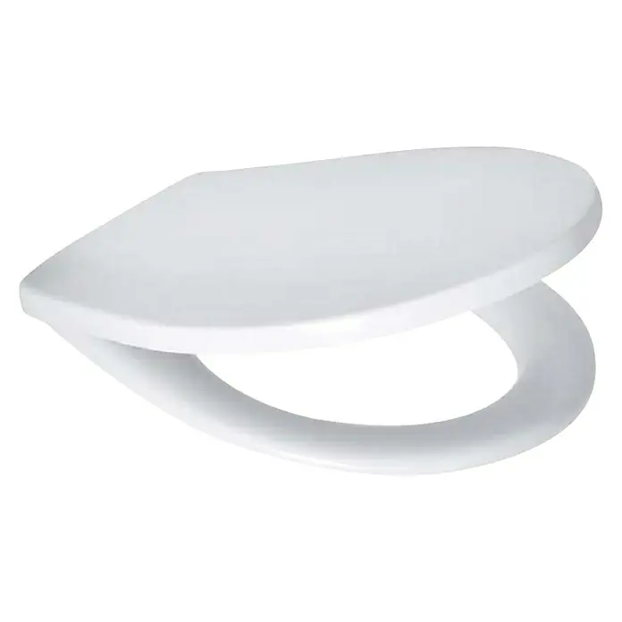 Geberit Renova Comprimo WC-Sitz - Duroplast, Weiß, Ohne Absenkautomatik - Weißer Toilettensitz aus Kunststoff mit sanft geschwungenen Konturen für ein modernes und hygienisches Badezimmer.