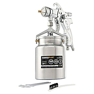 PowerPlus Pistola de pintura neumática POWAIR0110 (Presión de funcionamiento: 3 bar, Volumen de recipiente: 1.000 ml)