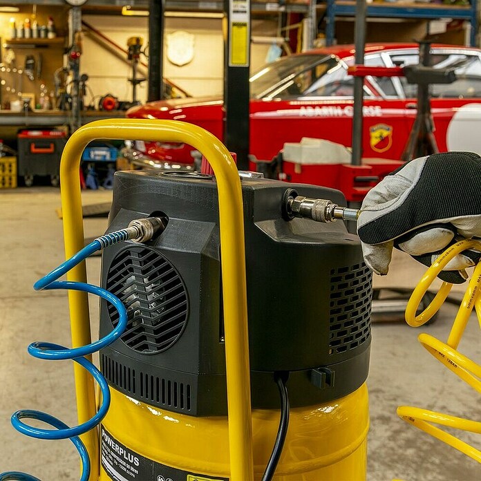 PowerPlus Compresor POWX17500 (1.500 W, Presión máx.: 10 bar, 50 l, Lubricación: Sin) | BAUHAUS