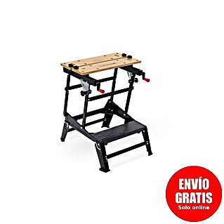 Kreator Banco de trabajo KRT672002 (L x An: 60,5 x 71,5 cm, Altura de trabajo: 77 cm, Carga soportada: 100 kg, Negro)