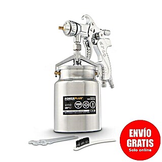 PowerPlus Pistola de pintura neumática POWAIR0110 (Presión de funcionamiento: 3 bar, Volumen de recipiente: 1.000 ml)