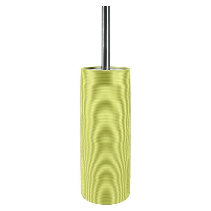 Spirella Escobillero de suelo Tube Ribbed (Cerámica, Verde pistacho) | BAUHAUS