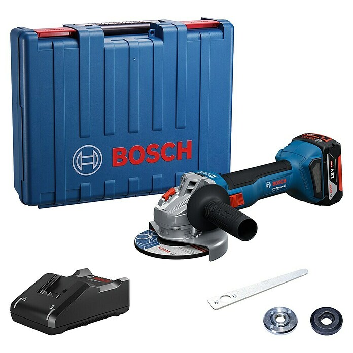 Bosch Professional Akumulatorski kotni brusilnik GWS 18 V - 8  (4 Ah, Premer diska: 125 mm) | Akumulatorski kotni brusilniki | Kotni brusilniki | Stroji | Orodja in stroji | Izdelki | BAUHAUS
