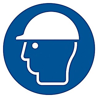 Pickup Znak obveze (Motiv: Obvezna zaštita glave, Promjer: 18 cm)