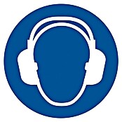 Pickup Gebotsschild (Motiv: Gehörschutz tragen, Durchmesser: 18 cm)