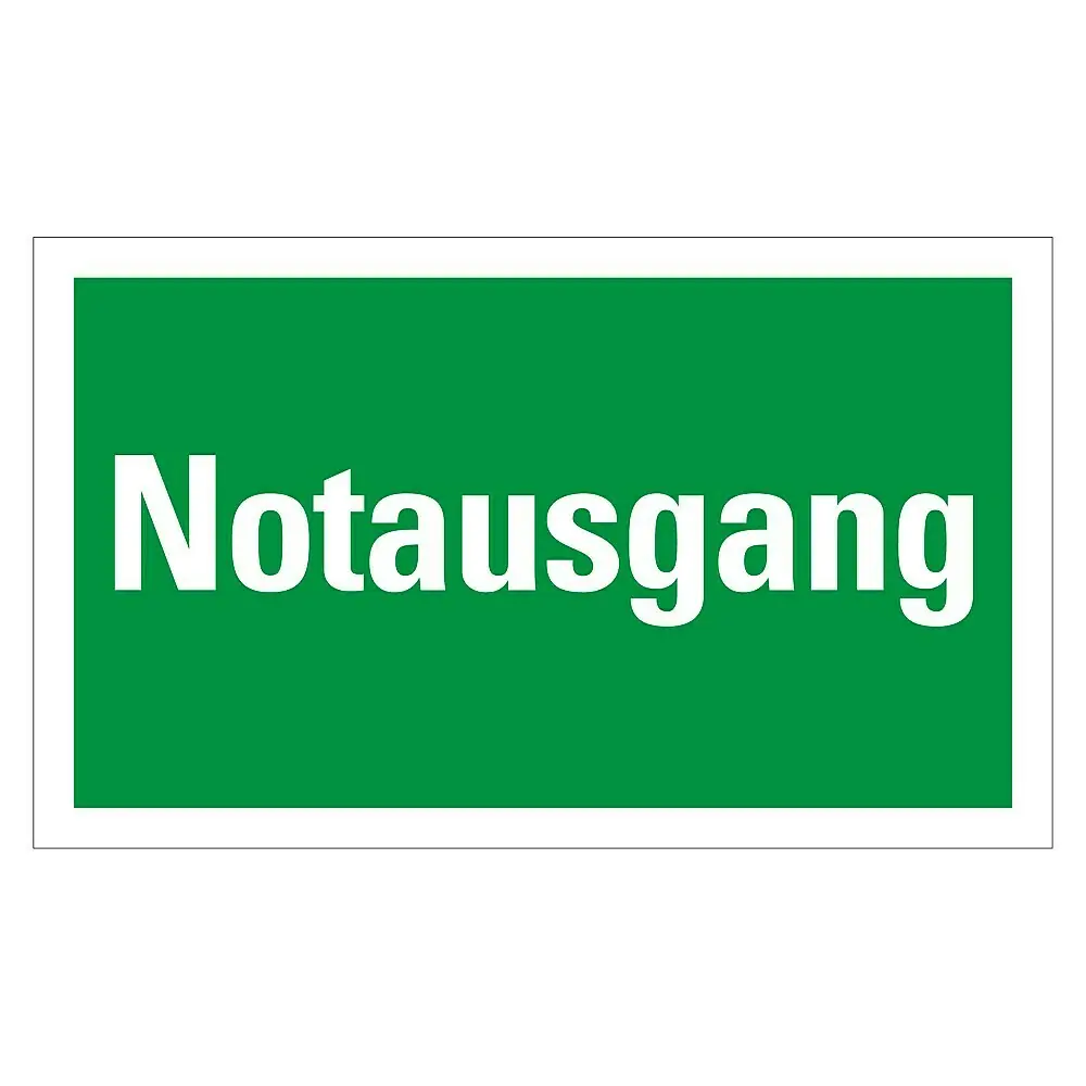 Superior Rettungswegschild 'Notausgang Oben' – Selbstklebend, Grün/weiß, 30x15 Cm Nach DIN Norm