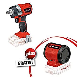 Einhell Power X-Change 18V Akku-Impulsschrauber TE-CW 18 Li Brushless-Solo Professional + Bluetooth-Lautsprecher GRATIS (18 V, Ohne Akku, 215 Nm)