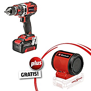 Einhell Power X-Change 18V Akku-Schlagbohrschrauber TE-CD 18/50 Li-i BL Professional + Bluetooth-Lautsprecher GRATIS (18 V, 2 Akkus, 2 Ah - 4 Ah, 50 Nm)