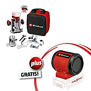 Einhell Power X-Change 18V Akku-Kombifräse TP-RO 18 Set Li BL - Solo Professional + Bluetooth-Lautsprecher GRATIS (18 V, Ohne Akku, 40 mm)
