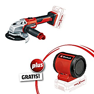 Einhell Power X-Change 18V Akku-Winkelschleifer Axxio Professional + Bluetooth-Lautsprecher GRATIS (18 V, Ohne Akku, Durchmesser Scheibe: 125 mm)