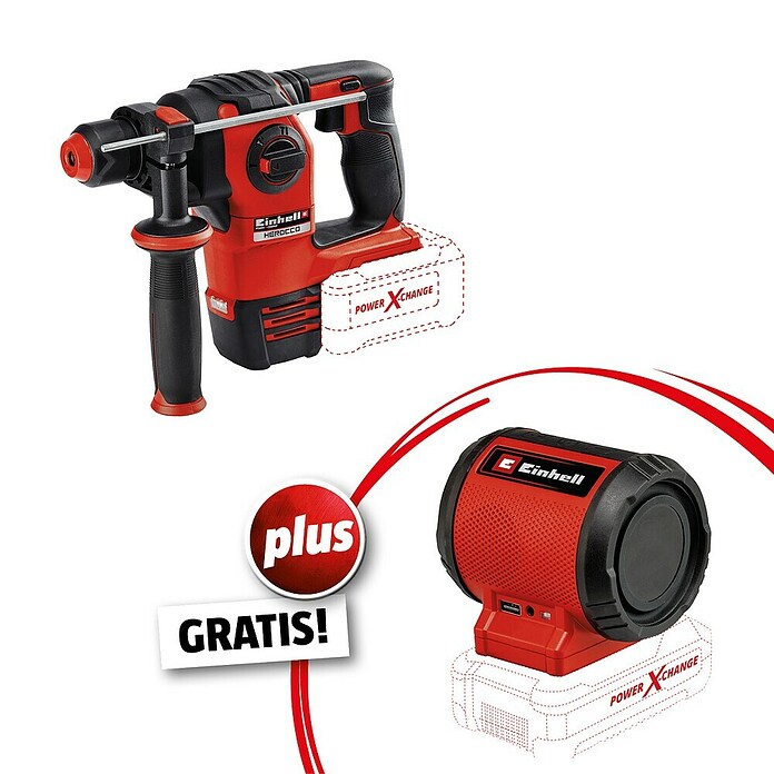 Einhell Power X-Change 18V Akku-Kombihammer Herocco 36/28 Professional + Bluetooth-Lautsprecher GRATIS (18 V, Ohne Akku, 3,2 J) | BAUHAUS