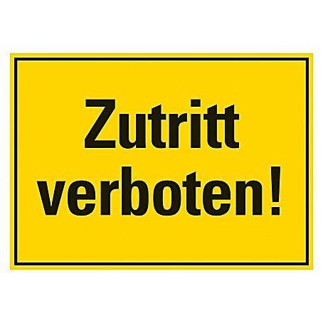 Pickup Verbotsschild (L x B: 35 x 25 cm, Motiv: Zutritt verboten)