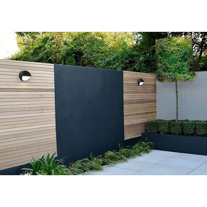 Lavida Solar-Außenwandleuchte (5 W, L x B x H: 9,7 x 20 x 20 cm, Schwarz, IP54, 500 lm) | BAUHAUS