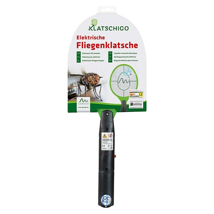 Gardigo Električni lopar za muhe  (Na baterije, Zelena/črna, S stikalom) | 3450 - Insektenschutz | CBMA - Insektenschutz | CBM - Elektroartikel | CB - Elektroinstallation | C - Elektro | BAUHAUS