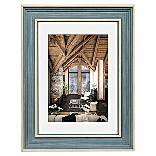Hama Kunststoffrahmen Rustic (10 x 15 cm, Grau/Blau)