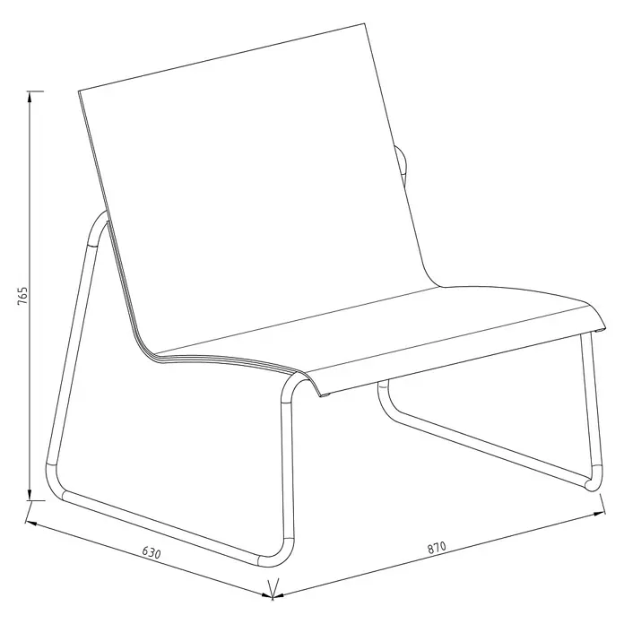 Sunfun Sarah Garten-Loungesessel - Anthrazit, B x T x H: 87 x 68 x 76 cm - Produktdarstellung eines Lounge-Sessels mit Maßenangaben. Das Design ist minimalistisch und modern, ideal für entspannte Momente.