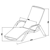 Sunfun Maja Gartenliege (L x B: 167 x 75 cm, Metall, Schwarz, Rückenlehne verstellbar) | BAUHAUS
