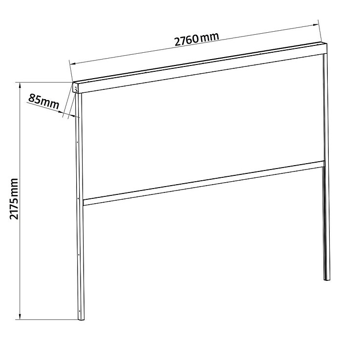 Stahlrückluftgitter 50,8x20,3 Cm Für Seitenwand & Decke - Schwarz, Pulverbeschichtet, Inkl. Schrauben