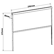 Sunfun Milos Panel lateral (An x Al: 276 x 217 cm, Antracita, Para pérgola con laterales Milos, Profundidad: 8,5 cm) | BAUHAUS
