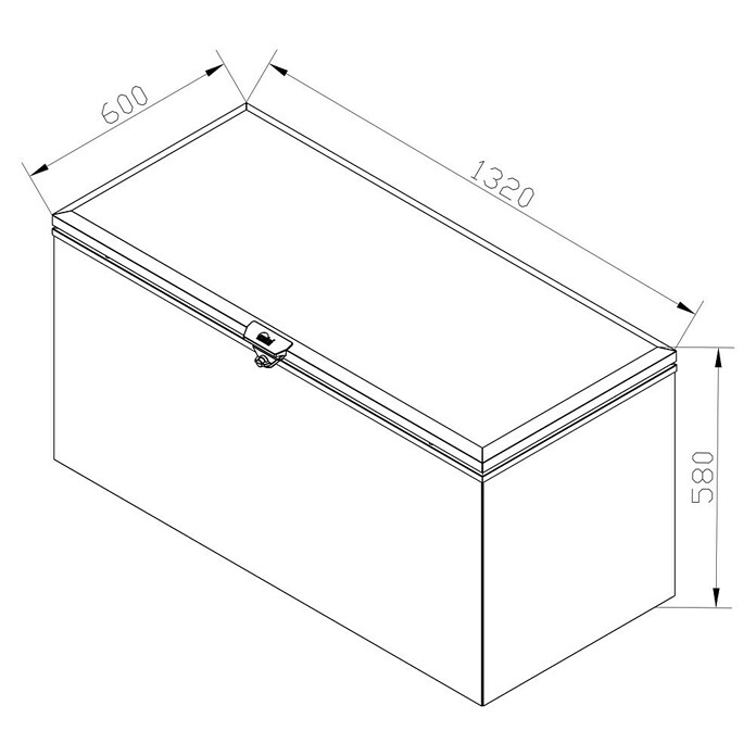 Sunfun Lumar Aufbewahrungsbox (L x B x H: 58 x 132 x 60 cm, Stahl, Night-Grey) | BAUHAUS