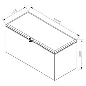 Sunfun Lumar Aufbewahrungsbox (L x B x H: 80 x 160 x 72 cm, Stahl, Night-Grey) | BAUHAUS