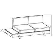 Sunfun Lumar Loungesofa (L x B x H: 195,5 x 87 x 68 cm, Night-Grey) | BAUHAUS