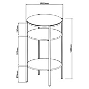 Sunfun Solo Mesa auxiliar de jardín redonda (Ø x Al: 65 x 108 cm, Acero, Gris) | BAUHAUS