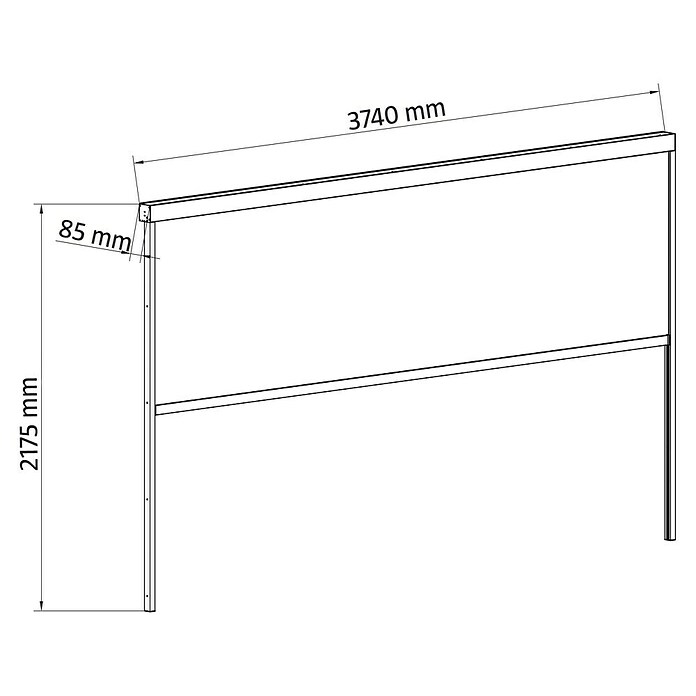 Sunfun Milos Bočna stena za paviljon  (Š x V: 374 x 217 cm, Antracit, Globina: 8,5 cm) | 8298 - Gartenzelte/Pavillons | ICFA - Sonnenschutz | ICF - Sonnenschutz | IC - Freizeit im Garten | I - Stadtgarten | BAUHAUS