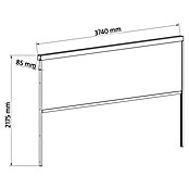 Sunfun Milos Bočna stena za paviljon  (Š x V: 374 x 217 cm, Antracit, Globina: 8,5 cm) | 8298 - Gartenzelte/Pavillons | ICFA - Sonnenschutz | ICF - Sonnenschutz | IC - Freizeit im Garten | I - Stadtgarten | BAUHAUS