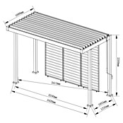 Sunfun Barbecuepaviljoen (b x d: 342 x 168 cm, Framekleur: Antraciet, Aluminium) | BAUHAUS