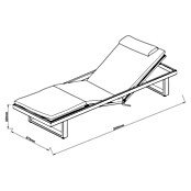 Sunfun Lumar Gartenliege (L x B: 200 x 72,5 cm, Night-Grey, Aluminium, Rückenlehne verstellbar) | BAUHAUS