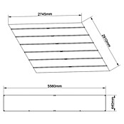 Sunfun Techo de repuesto Kreta (Específico para: Sunfun Pérgola con toldo corredero Kreta 333 x 596 cm) | BAUHAUS