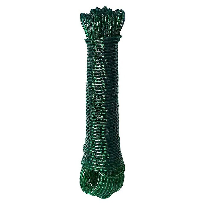 Cable de acero (Ø x L: 4 mm x 25 m, Verde, Recubierto de PVC) | BAUHAUS