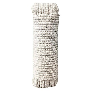 Cuerda (Ø x L: 5 mm x 25 m, Algodón, Blanco)