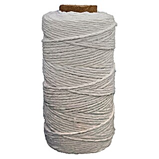 Cuerda (Ø x L: 1,3 mm x 100 m, Algodón, Blanco)