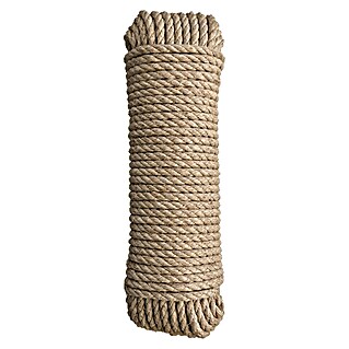 Cuerda de cáñamo (Ø x L: 6 mm x 25 m, Fibra natural)