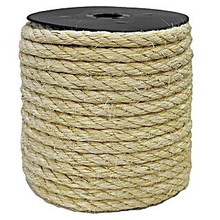 Cuerda de sisal (Ø x L: 10 mm x 25 m, Trenzado)