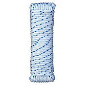 Cordel (Ø x L: 5 mm x 10 m, Blanco/Azul, Poliéster) | BAUHAUS